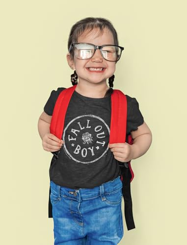 Fall Out Boy Circle Rose Logo Youth Short Sleeve T Shirt 90s Music Pop Punk Vintage Style Graphic Tees3