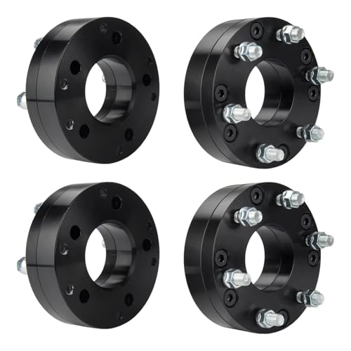 KAX 5x5 to 6x5.5 Wheel Adapters,2 inch 5 Lug to 6 Lug Centric Wheel Adapters (Changes Bolt Pattern) fit for Grand Cherokee, Wrangler, C1500, Tahoe, Durango, with M14x1.5 Studs 78.1mm Hub Bore,4pcs