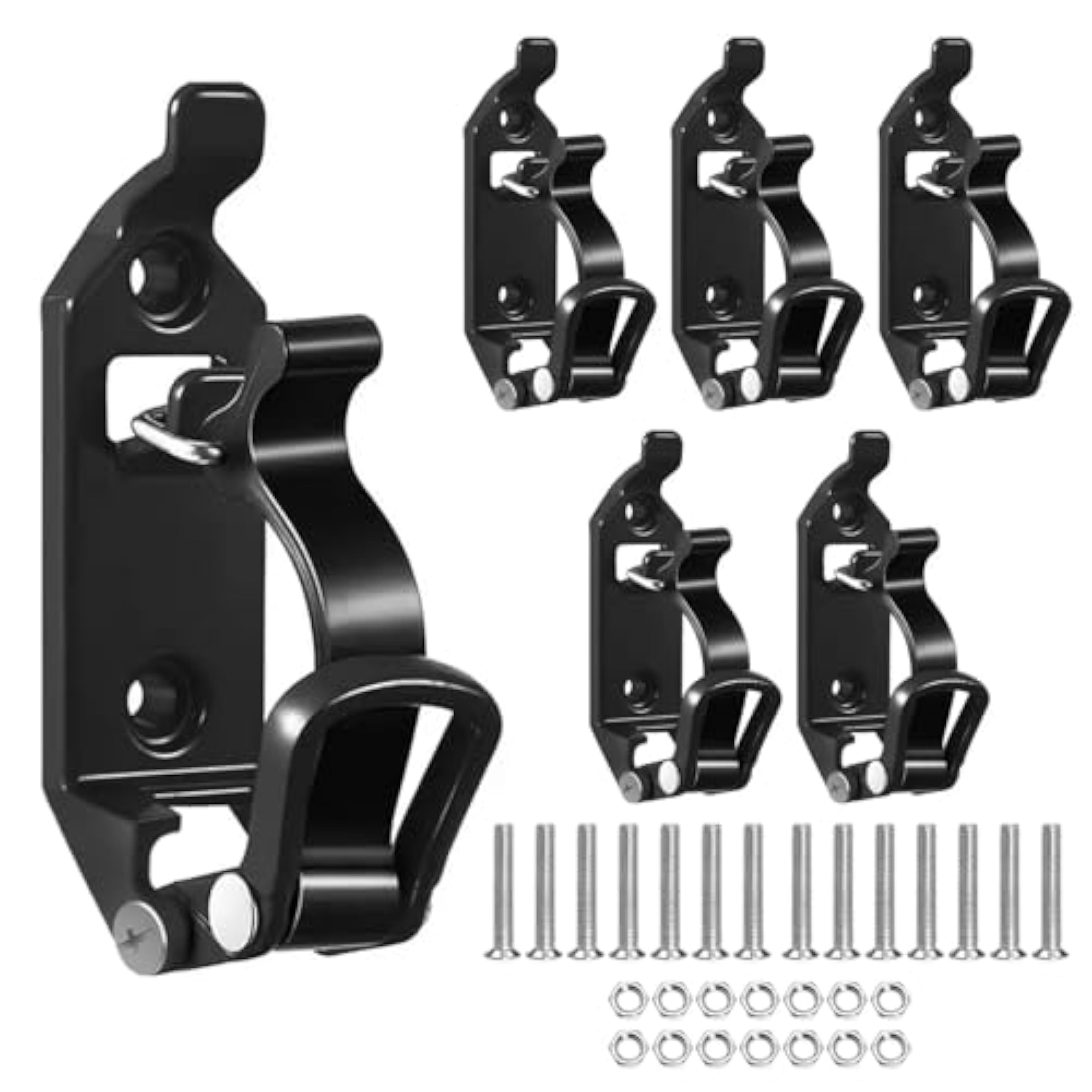 6 soportes para palas para barras de techo, 6 soportes para palas de 40 mm, soporte para hacha, accesorios de sujeción de goma, rodamientos de montaje en pared, para camiones, coches, barcos