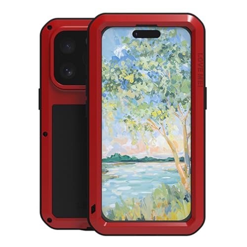 Coque iPhone 16 Pro antichoc compatible chargement sans fil rouge