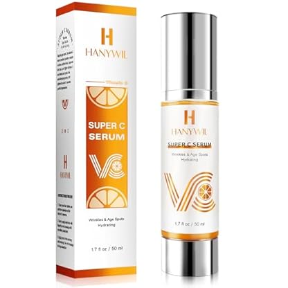 HANYWIL Super Vitamin C Serum for Face, With Natural Ingredients Target to Age Spots, Wrinkles, Hydrating, Anti Aging Facial Skin Care, Firms, Lifts, Smooths, Vitamin C Face Serum 1.7 fl oz