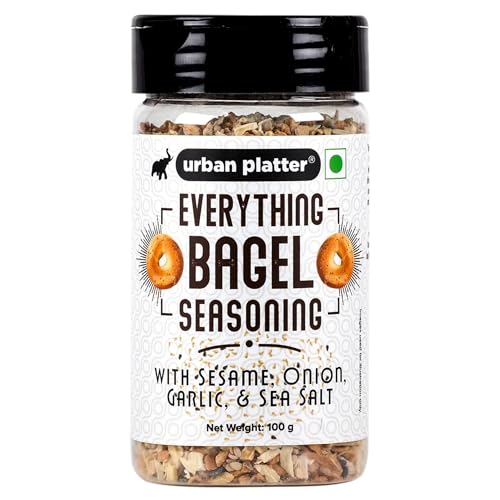 Urban Platter Everything Bagel Seasoning | 100g (3.53 Oz) | Crunchy & Savory Blend of Sesame Seeds, Garlic, Onion, Salt & Poppy Seeds | Perfect for Bagels, Avocado Toast & Salads