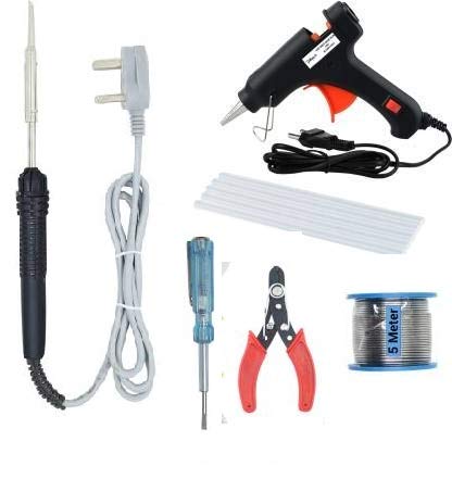 See full amazon price history chart for Hillgrove 6in1 Beginners 30W Soldering Iron Kit with Glue Gun and 5 Meter Solder Wire, Cutter, Tester 30W Simple (Flat Tip) Hillgrove 6in1 Beginners 30W Soldering Iron Kit with Glue Gun and 5 Meter Solder Wire, Cutter, Tester 30W Simple (Flat Tip) (B091Q1PD7Q) Amazon Price History, Amazon Price Tracker