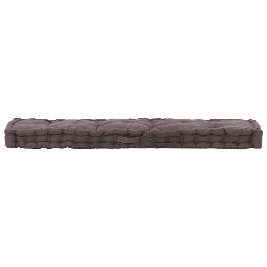 Cuscini da pavimento grandi Cuscino da meditazione quadrato Cuscini per Pallet e Pavimento 2 pz in Cotone Antracite Cuscini per sedie da interno/esterno
