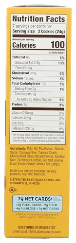 Image of Catalina Crunch Vanilla Creme Sandwich Cookies, 5.9oz (14 cookies) | Low Carb, Low-Sugar, Keto Snacks