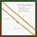 PESFIOLO 14K Gold Necklaces for Women Trendy Necklace for Men 14K Gold Chain for Mens Chain Necklace Franco Chain Mens Chains Clean and Understated Waterproof Necklaces for Women Chains 16-30in(20in)
