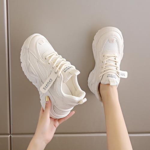 NCNDB Women's Mesh Breathable Walking Sneakers Platform Casual Sports Shoes2