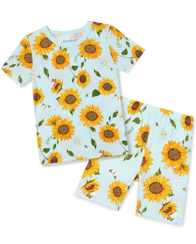 babee Reshinee Bamboo Viscose Toddler Girls Kids Pajama Sets Short Summer Cool Snug fit Sleepwear...
