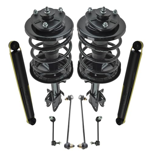 Image of TRQ Front and Rear Suspension Kit Complete Strut & Coil Spring Assembly Shock Absorber Sway Bar Stabilizer Link Compatible with 2003-2005 Acura MDX