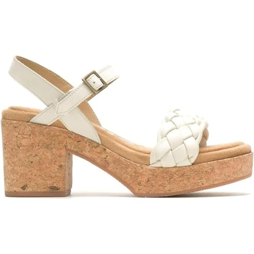 Hush Puppies Women's Poppy Quarter Strap Sandal, White, 6 UK