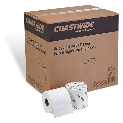 Image of Coastwide Professional Recycled Toilet Paper, 2-ply, White, 360 Sheets /Roll, 48 Rolls /Case