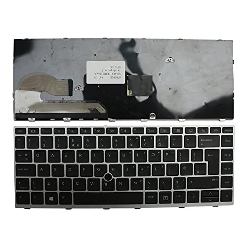 Clavier pour ordinateur portable HP EliteBook 840 G6 avec aiguille de pointage et cadre noir robuste