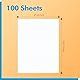 100 Blatt Millimeterpapier, Doppelseitiges Rasterpapier, 4x4 Rasterlinien (4 Quadrate pro Zoll), Leicht abzureißender Block für Schüler, Beamte, technische Zeichnungen, Entwürfe