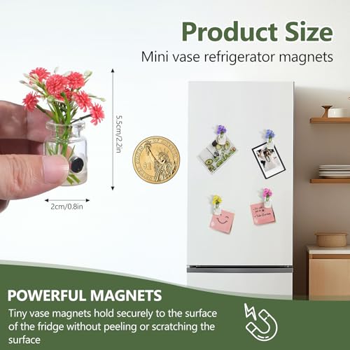 Imanes Decorativos Mini Jarrón de Resina para Refrigerador miniatura 2