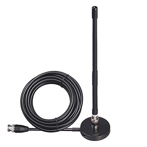 Bingfu BFN00475 Cb Antenna 27Mhz Cb Radio Antenna Soft Whip Magnetic Base Cb Antenna Bnc & Pl259 Male Compatible thumb #7
