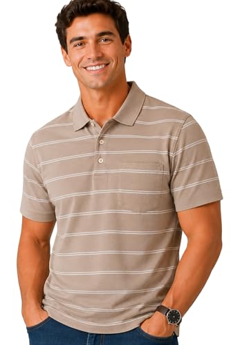 Image of SANE ORIGINALS Half Sleeve Polo T-Shirt for Men with Pocket || Stripe Collar and Pocket T-Shirt for Men Half Sleeves