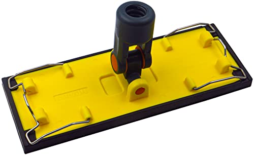 Image of ALLWAY UPS Drywall Pole Sander Head with Stainless Steel Clips | Heavy-Duty, Threaded Pole Socket