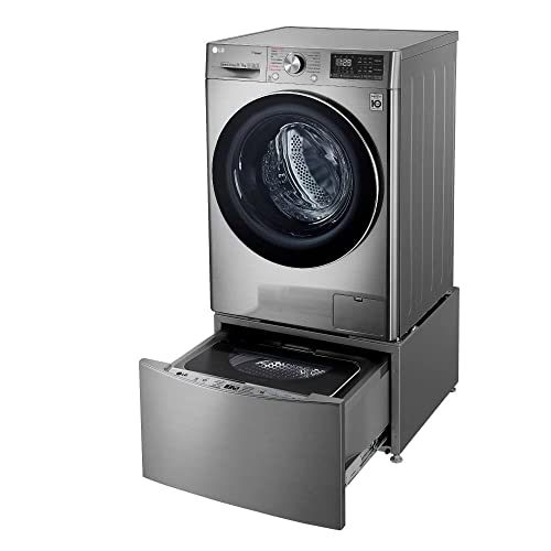 Lava e Seca Smart LG 11kg Aço Escovado com Inteligência Artificial AIDD™ VC4-CV5011TS4A 220V