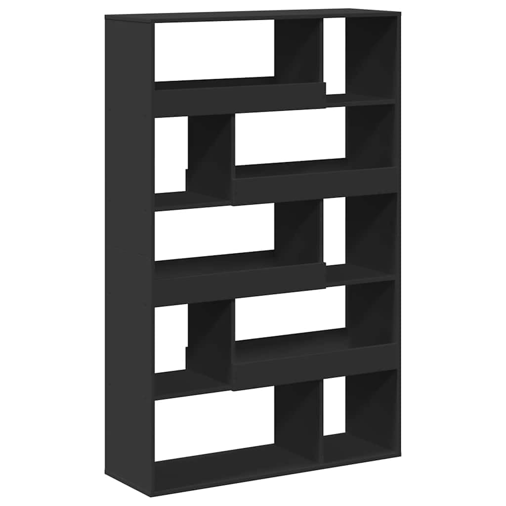 Divisorio nero, 10 scomparti, 100 x 33 x 156,5 cm, in legno