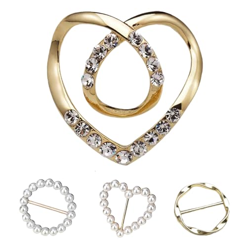 Generisch Elegante Schalringclips 4er Set