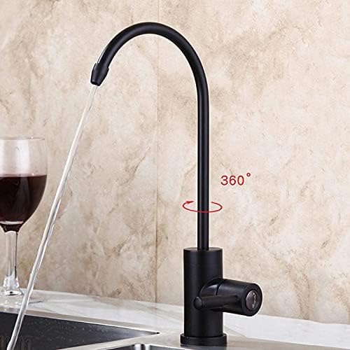 Grifo con Filtro de Agua Potable, Color Negro, con rotación de 360 Grados, por ósmosis inversa, para Fregadero de Cocina, filtración de Agua Potable