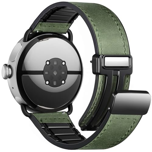 BlikWyt ���C���U�[�o���h Google Pixel Watch 4/3 45mm�o���h�ɑΉ� �{�v���X�g�o���h�����p�X�g���b�v Pixel Watch�o���h 45mm �j�����p �A�b�v�O���[�h���ꂽ�I�[�����^���R�l�N�^ (�A�[�~�[�O���[��)