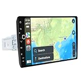 JOYING Androidラジオ 10.1インチ カープレイ&Androidオート付き シングルDIN カーステレオカーオーディオレシーバー Bluetooth、AM/FMラジオ、GPSナビゲーション、ボリュームノブ(JY-UTS08N8)