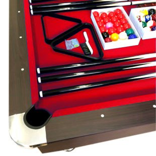 Billardtisch 8 ft VINTAGE Rot Full Optional Billard Billard-Spiel Messung 220 x 110 cm neue rot – Bild 5