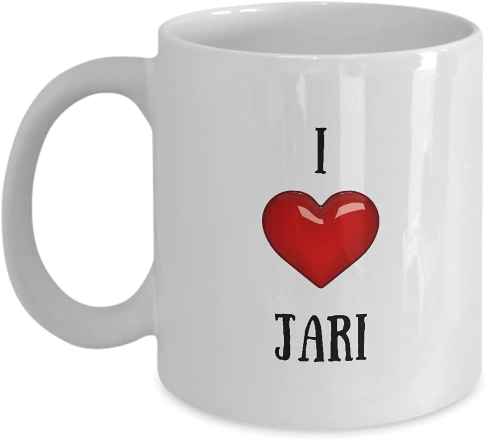 Playful Fox I Love Jari Coffee Mug With Name Jari Mug Birthday Gifts for Jari Cup 11oz PFX42B