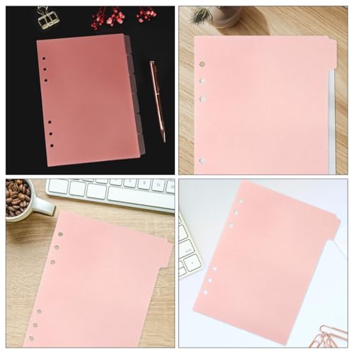 Separadores de cuaderno rosa de PP con 12 divisiones para organizar documentos rápido 4
