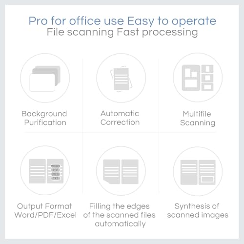 Image of Document Camera: Multilingual OCR Portable Document Scanner HD A4 Scanner for Online Teaching and Students, Distance Learning, Only for Windows