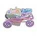 Olivia's Little World Baby Doll Stroller, 2-in-1 Doll Pram Buggy for Girls Age 3+, Fits up to 18” Dolls, Baby Stroller for Dolls, Stroller Toy for Kids, Iridescent
