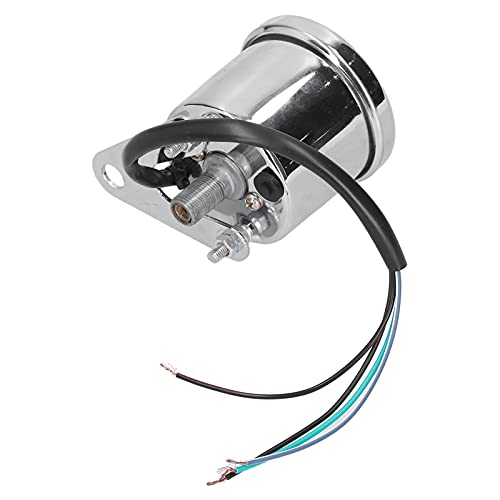 Velocímetro impermeable de moto 12V con pantalla LED digital cromada 5
