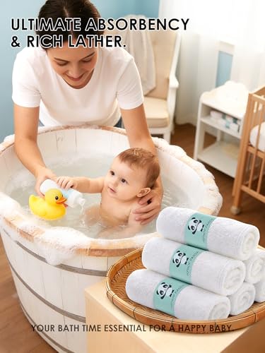 HIPHOP PANDA Ultra Soft Baby Washcloths 2 Layer Absorbent Wash Cloths - image 4