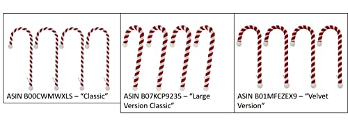 Haute Decor Candy Cane Stocking Holder (Classic Red & White, 4-Pack) - Lightweight Christmas Stocking Hanger, Holds up to 10 pounds - Thumbnail 3