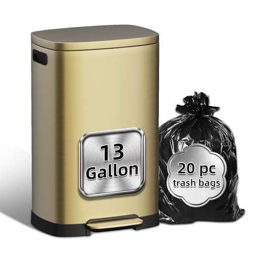 Caneca de Basura Rectangular Acero 13 Galones miniatura 6