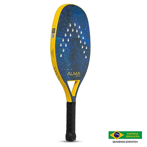 Raquete para Beach Tennis Full Carbon Alma Genius - Sky Blue