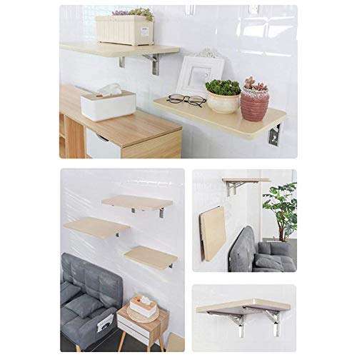 LSFYYDS Petite Table Pliante Murale à Abattant étagère Flottante en Bois Bureau D'ordinateur étagères De Bureau Suspendues àétagère Bricolage,40 * 26cm/16 * 10in – vue 5
