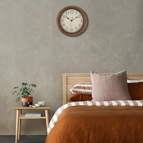 12-Inch Copper Retro Silent Wall Clock