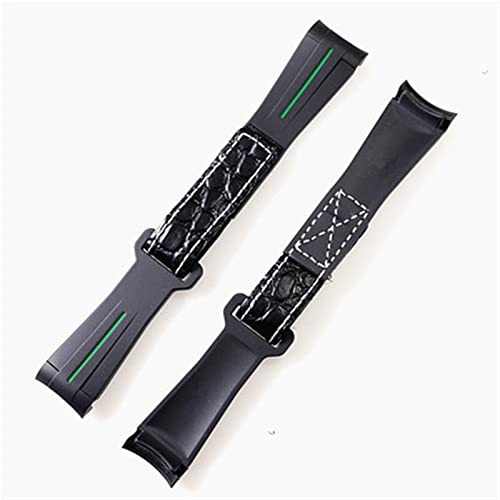 Bracelet de montre 20 mm sans espace avec boucle arquée