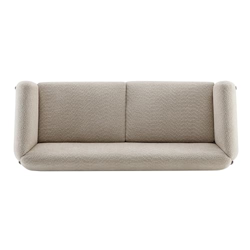 Image of Christopher Knight Home Almab 82 Inches Sofa Couch, Cozy Boucle Upholstered 3-Seater Sofa, Wood Frame Couch, Comfy Couches for Living Room and Office, Modern Sofa, Lounge Seating, Almond