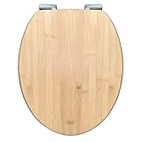 bath4you Toilettendeckel aus Bambus mit Absenkautomatik | hochwertiger WC Deckel aus Holz matt versiegelt | Klobrille belastbar bis 150 kg