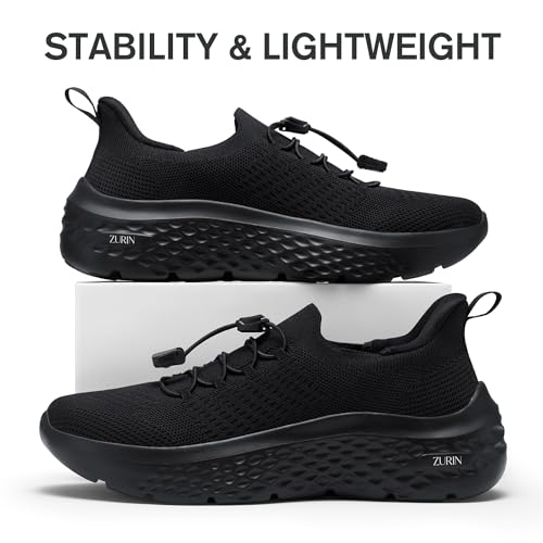 ZURIN Womens Slip On Walking Shoes with Arch Support,Lightweight Running Sneakers,Non Slip Breathable Tennis Shoes for Gym Travel Work Casual3
