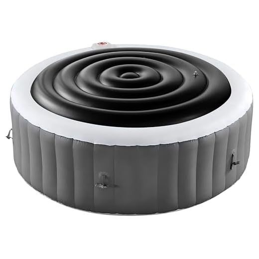 21+ Creative Backyard Inflatable Hot Tub Ideas 2 Tlswshsy 4.5 Ft Inflatable Hot Tub Cover- Energy Saving lid for Round Hot Tub- Foldable Protective Rain Overflow Cover for Outdoor Inflatable Hot Tubs (Black)