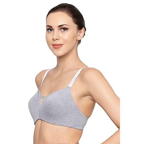 Image of Triumph Comfort Cotton T-Shirt Bra for Women |Padded Non Wired Wireless Lingerie Soft Melange Everyday Invisible Seamless Bra Full Coverage Comfort 161 P Breathable Support for Women Pack of 1
