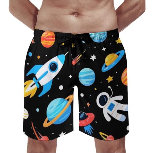 Casual Swimsuits Beach Shorts for Men, Summer Quick Dry Swimming Trunks Mesh Lining Board Shorts with Drawstring4