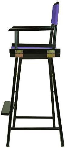 Casual Home 230から02/021から41ブラックフレーム - パープルキャンバスディレクターチェア30" - バーの高さBlackFrame