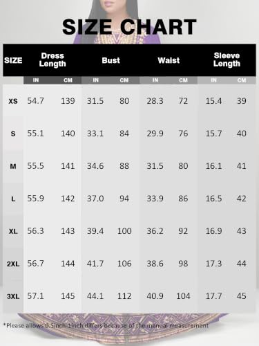 Image of Plus Size Maxi Dress for Women V Neck 3 /4 Sleeve Wrap Dress