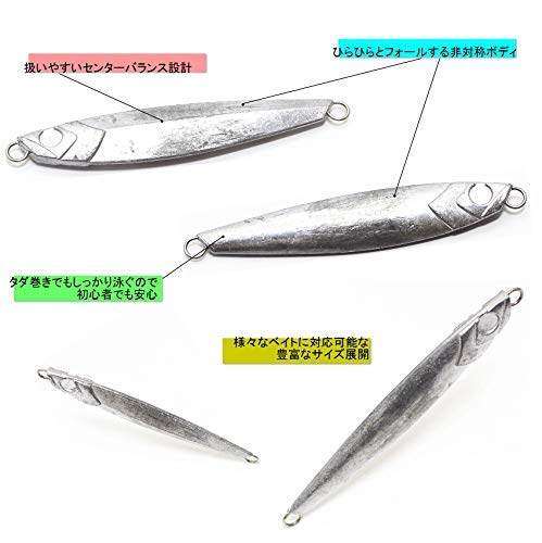 Amazon | 未塗装メタルジグ 5個セット メール便 ケース付き 60g 80g