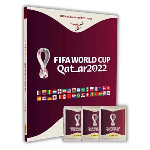 Panini World Cup World Cup 2022 Qatar - Pack de iniciación de tapa dura con 3 bolsas